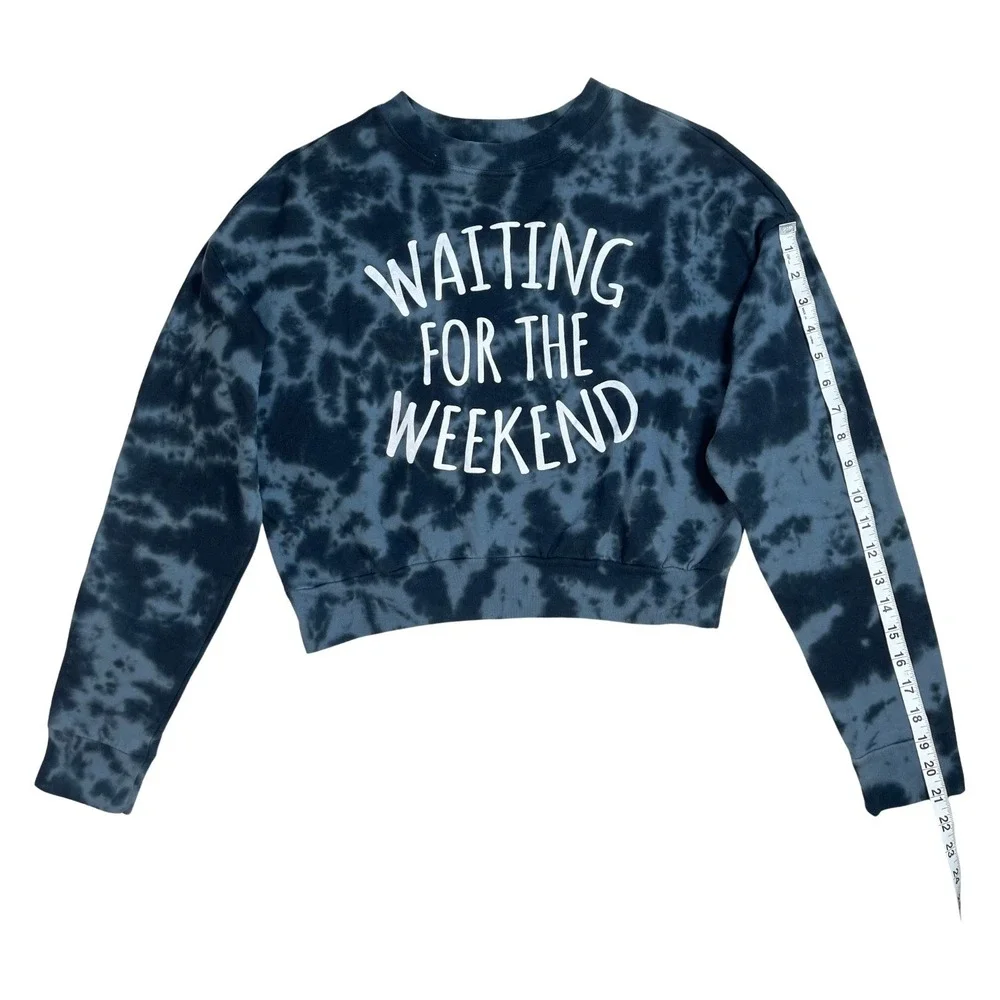 Tie Dye Cropped Sweatshirt Women's XS Athleisure Boho Y2K Indie